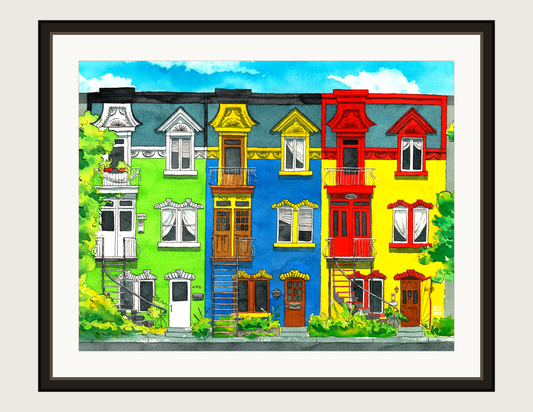 Rue Drolet, framed print