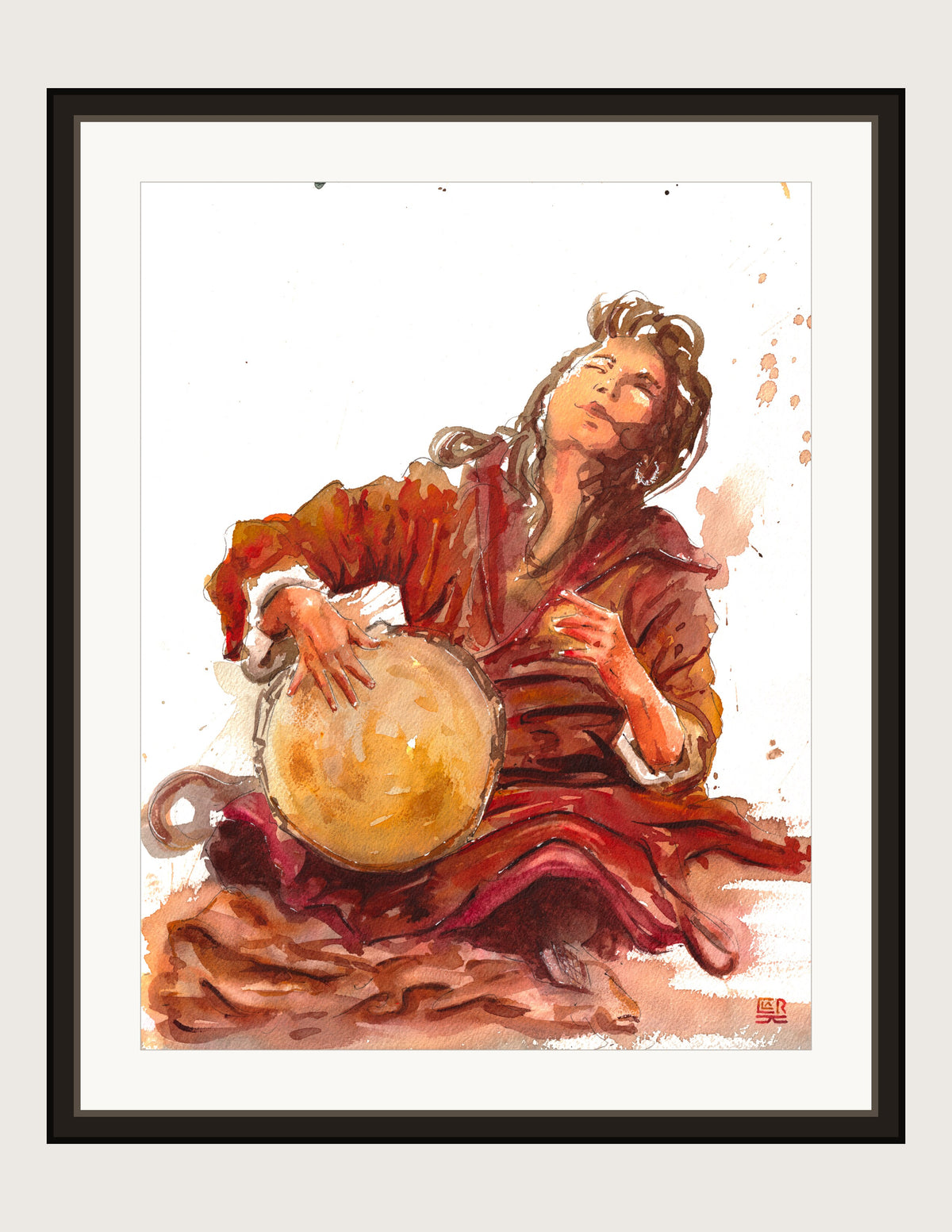 Drummer Vibes, framed print