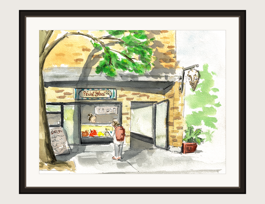 Péché Glacé, print shown framed