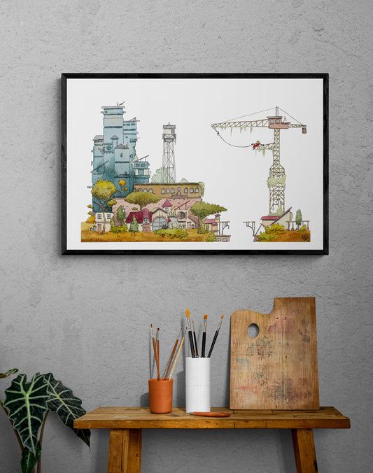 Abandoned City — Limited Edition PRINT of 25 , 36x24 in