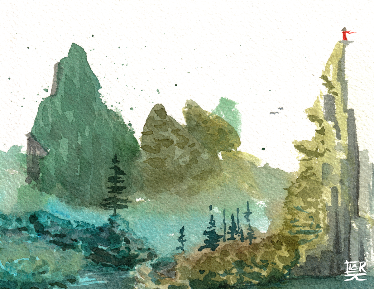 Abstract Canadian Mountains, print edition