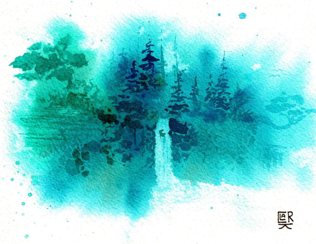Dream Forest watercolour, print edition