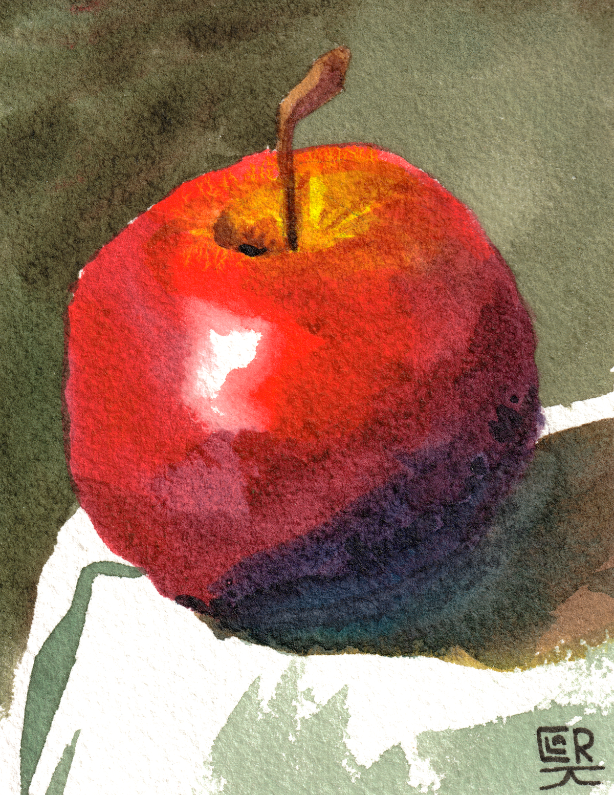 At Table's Edge watercolour, print edition