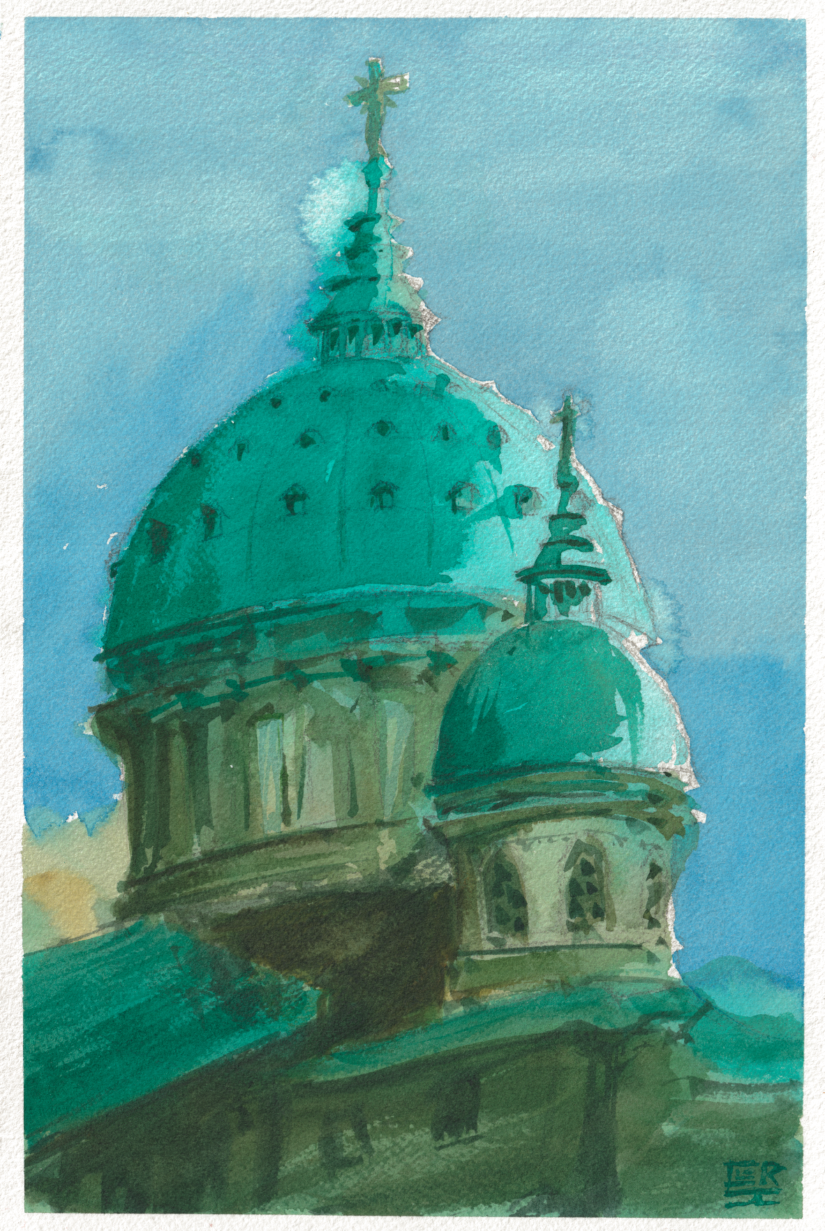 Basilique Notre Dame Montreal — Watercolor, 8x12 in