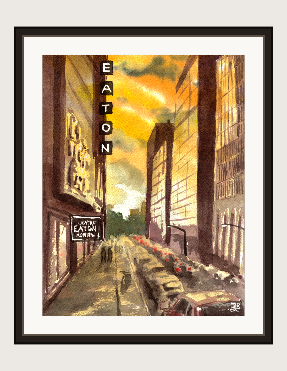Eaton Centre, print shown framed