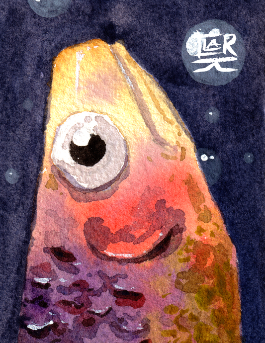 Fish watercolour, print edition