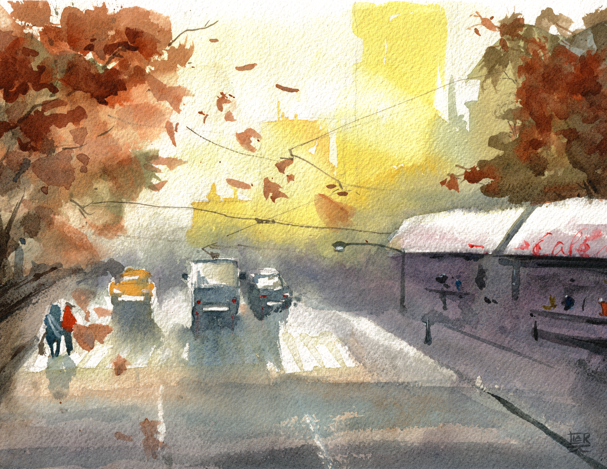 Master study of Ilya Ibryaev, watercolour print edition