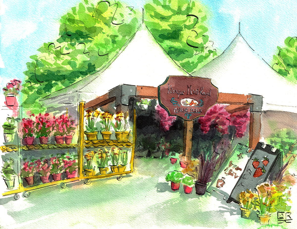 Mont-Royal Flower Market, print