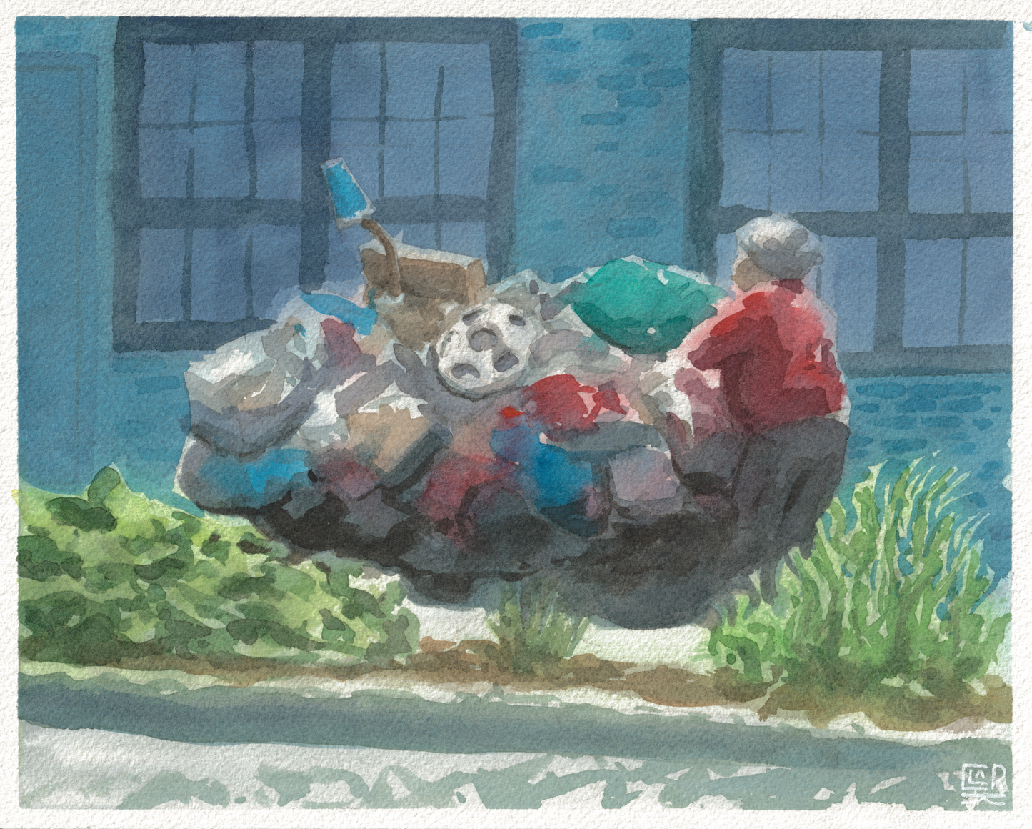 Montreal Inhabitant— Watercolor, 10x8 in