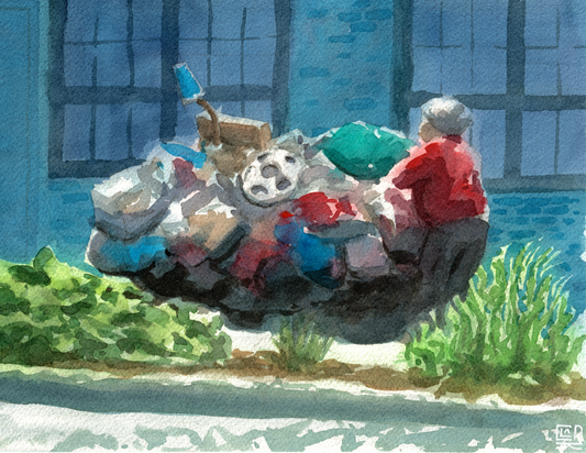 Montreal Inhabitant watercolour, print edition