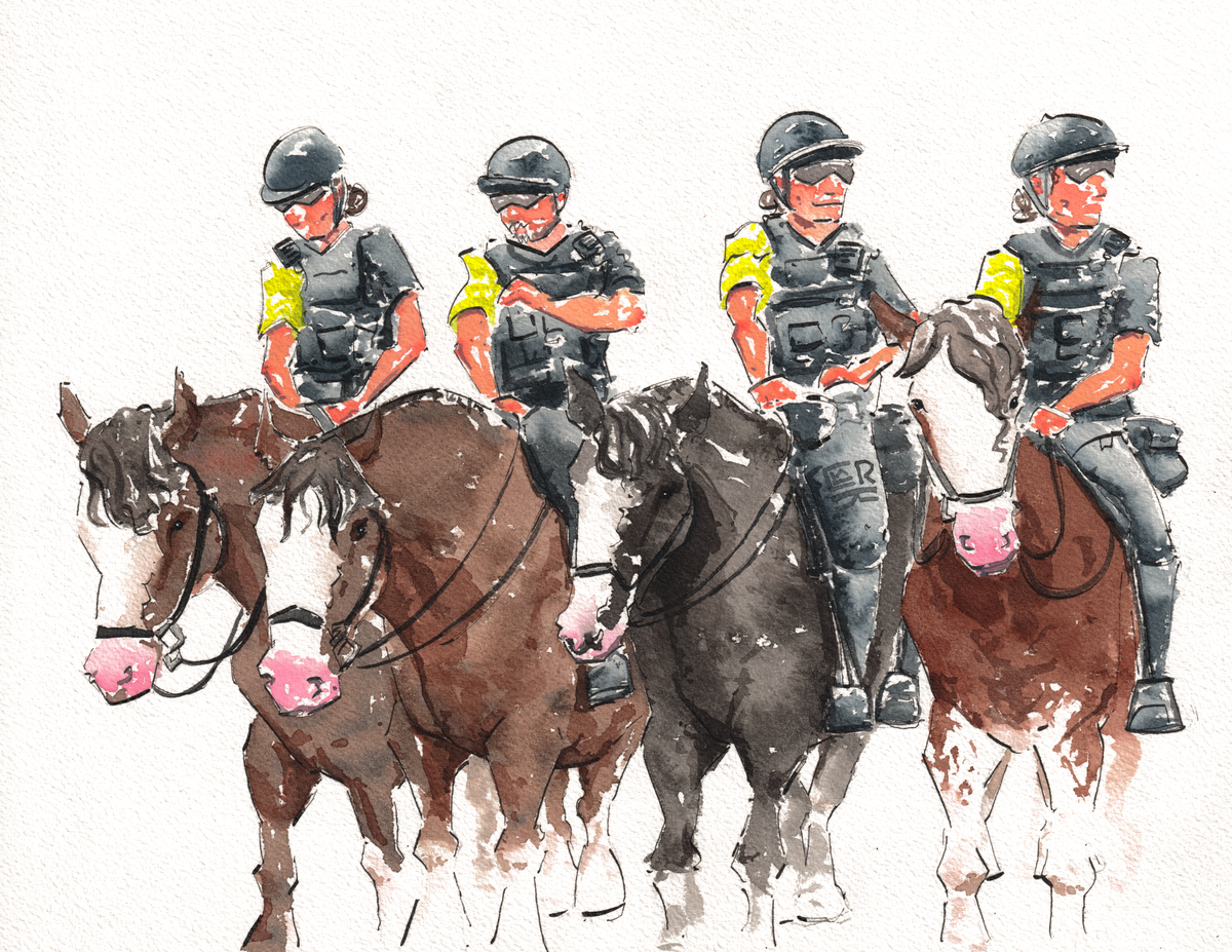 Montreal Mounted Police, print artwork