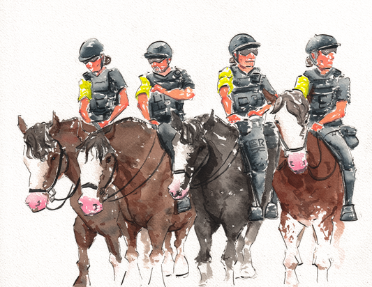 Montreal Mounted Police, print artwork