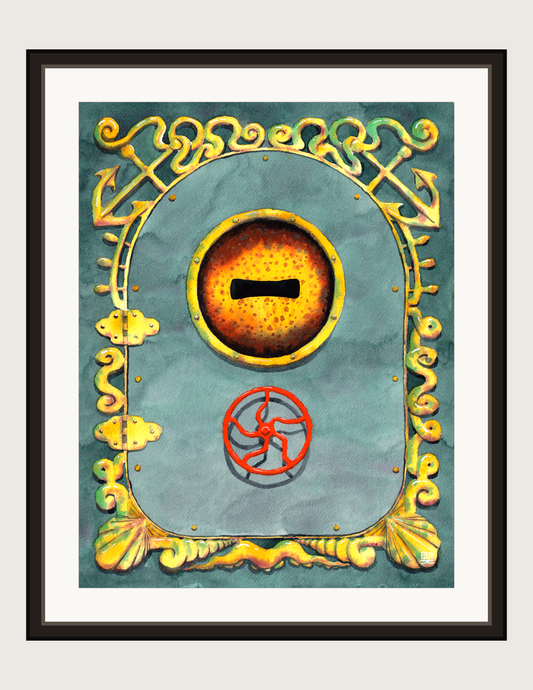 Door to the Nautilus, framed print