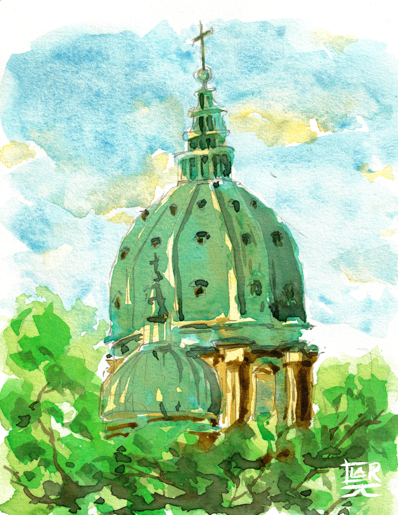 Mary Queen of the World Cathedral at Sunset, print