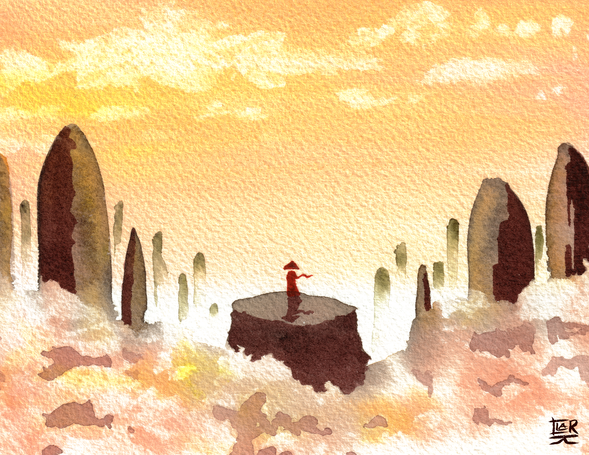 Sunset Harmony watercolour, print edition