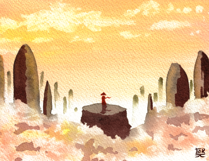 Sunset Harmony watercolour, print edition