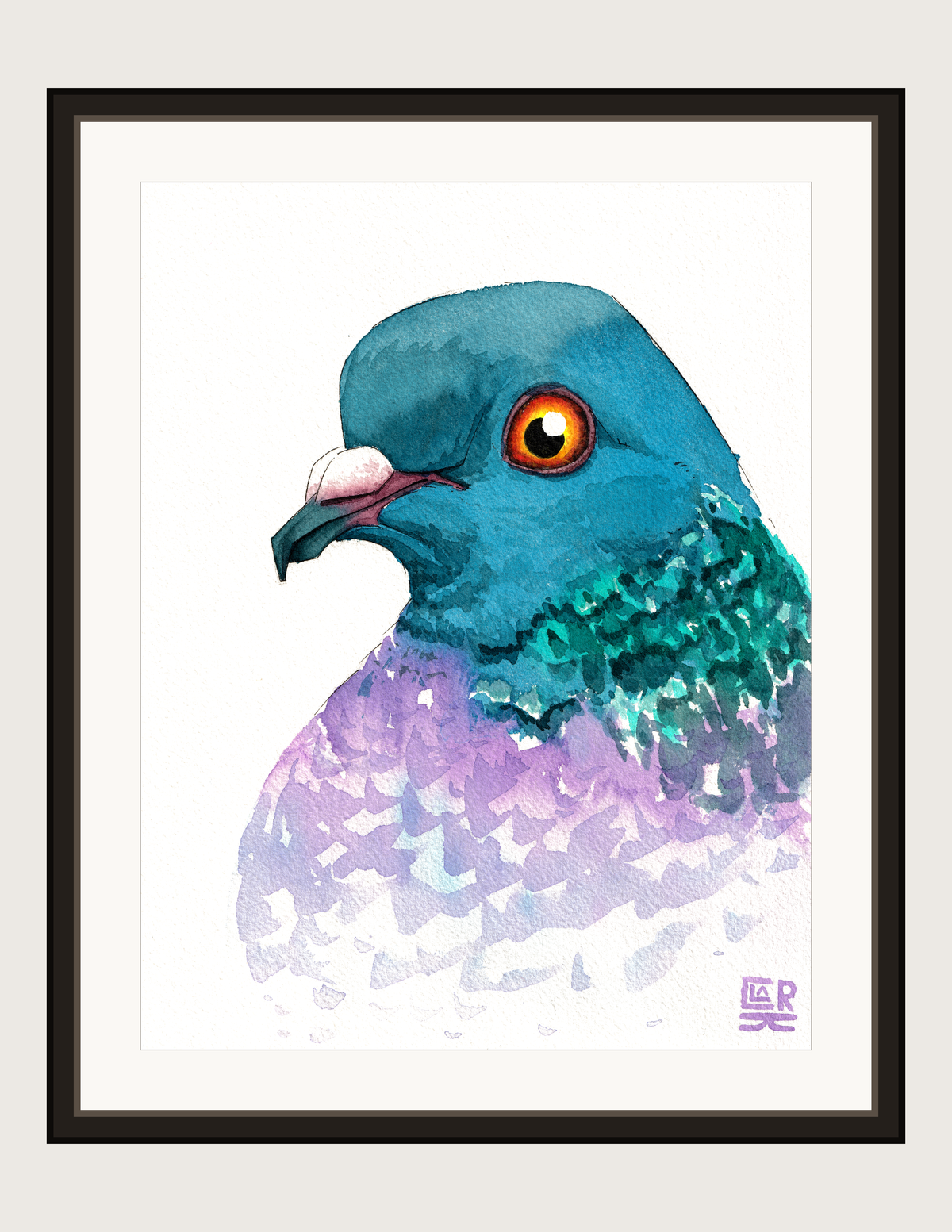 Unpraised Beauty, print shown framed