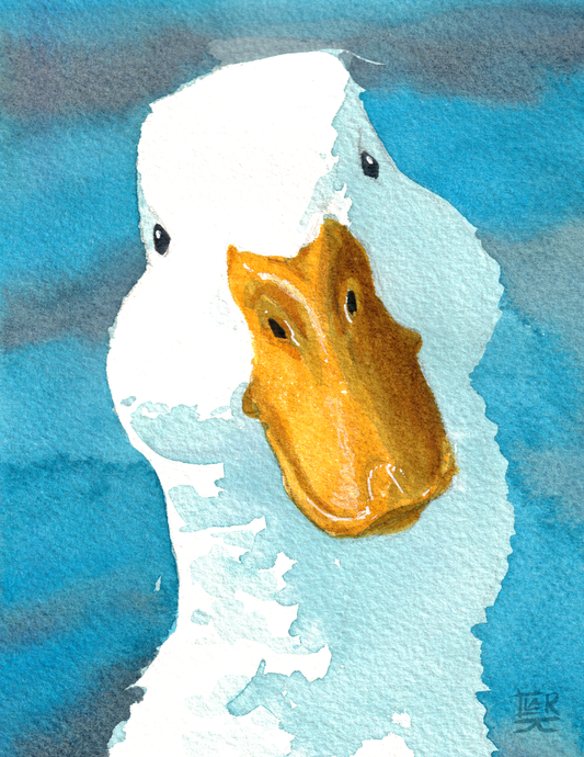 Goose watercolour, print edition